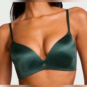 Victoria's Secret Botanical Green Obsessed Push Up Bra, Dark Green, 34B